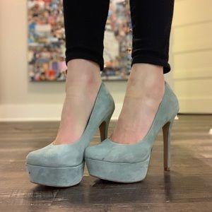 Blue suede 5” Jessica Simpson heels